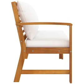 vidaXL Gartenbank 114,5 x 81 x 81 cm Cremeweiß