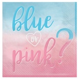 Amscan Servietten 33 x 33 cm 16 Stück "Babyparty" blue or pink?