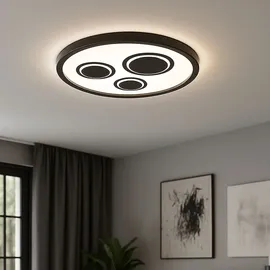 Briloner LED Panel 22W rund schwarz