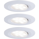 PAULMANN Calla LED-Bad-Einbauleuchte 3er Set LED Einbauleuchte Weiß matt