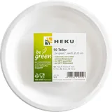 HEKU 30512, 50 Teller "be green", Ø 23cm, aus Zuckerrohr