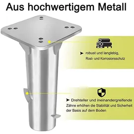 fivmen Bodenhülse Metall Silber