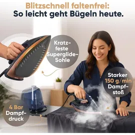 ProfiCare Dampfbügelstation PC-DBS 3127 blau-rosé