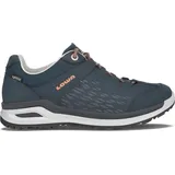 Lowa Locarno GTX (All-Terrain, Nubukleder, wasserdicht) navyblau/mandarine Damen Trekkingschuh in Blau, Größe 6 - Blau
