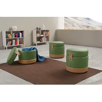 Egoitaliano "Tonder, Designhocker als Blickfang mit tollen Details, B/T 50/50cm", inkl. praktischem Stauraum als funktionale Stauraummöglichkeit grün