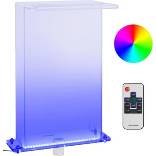 vidaXL Wasserfall Element mit RGB-LEDs Acryl 51 cm