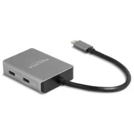 DeLock USB 10 Gbps 4 Port USB Type-C Hub mit USB Type-C - Schwarz/Grau