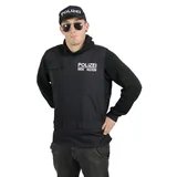 Foxxeo Polizei Weste und Polizei Mütze für Erwachsene SEK Uniform SWAT Kostüm Set für Herren Fasching Karneval Größe L