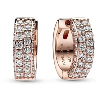 Pandora 282622C01 Ohrringe Timeless Doppelreihige Pavé Roségoldfarben