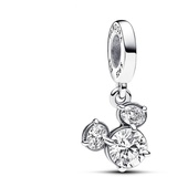 Pandora Disney Micky Maus Funkelnder Kopf Silhouette Charm-Anhänger aus Sterling Silber, Zirkonia, Kompatibel Moments, 793031C01