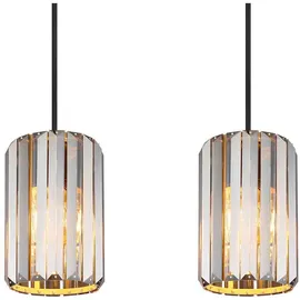 Nowa RUN 4-flg. 88 cm schwarz braun Rauch Glas Metall