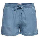Only Regular Fit Shorts mit Tunnelzug Modell 'PEMA', Blau, XS