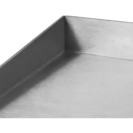 Vertes Grillplatte Bratplatte Plancha Grill Elektrisch 1400W aus Edelstahl Grillfläche Glatt 32x26cm, Thermostat, Temperatur 50-300°c, Spritz & Wärmeschutz, Auffangbehälter, Gummifüße