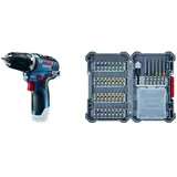 Bosch Professional 12V System Akku-Bohrschrauber GSR 12V-35 (ohne Akkus und Ladegerät, im Karton) + 40tlg. Schrauberbit-Set (Zubehör Bohrschrauber und Schraubendreher)
