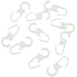 GARDINIA Faltenlegehaken Lugano Weiß 10-er Pack