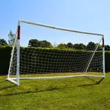 Football Flick Amazon Exklusives Fußballtor – Allwetter – 70 mm extra Dickes uPVC – Fußballtor für Garten, integriertes Verriegelungssystem, 4