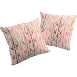 ADAM Audio Adam Dekokissen Kissenhülle Wave, aus Bio-Baumwolle, Kissenhülle ohne Füllung, 1 Stück beige|rosa|rot 40 cm x 40 cm