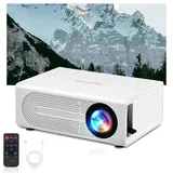 Nastopee Beamer Handy, M200 Mini Bluetooth Projektor HD Handy Projektor 1080P mit Tv Stick, Tragbarer Outdoor Beamer für Handy Heimkino Video Projector Kompatibel für HDMI/USB/Laptop/iPhone/Android
