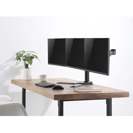 Equip 650125 Dreifach Gelenk Monitor/LCD Tischfusshalterung 17 bis 27"), Monitor Halterung, schwarz