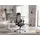 FineBuy QENTIN Stoff Schwarz/Grau