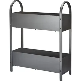 PROGARDEN Pflanzgefäss Metall 60 x 22,5 x 75 cm Anthrazit