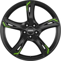 Ronal R62 8,0 x 19 5 x 112 ET45 MB76 Grün/Schwarz