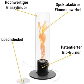 höfats Tischfeuer SPIN 1200 Ø 40 cm Schwarz