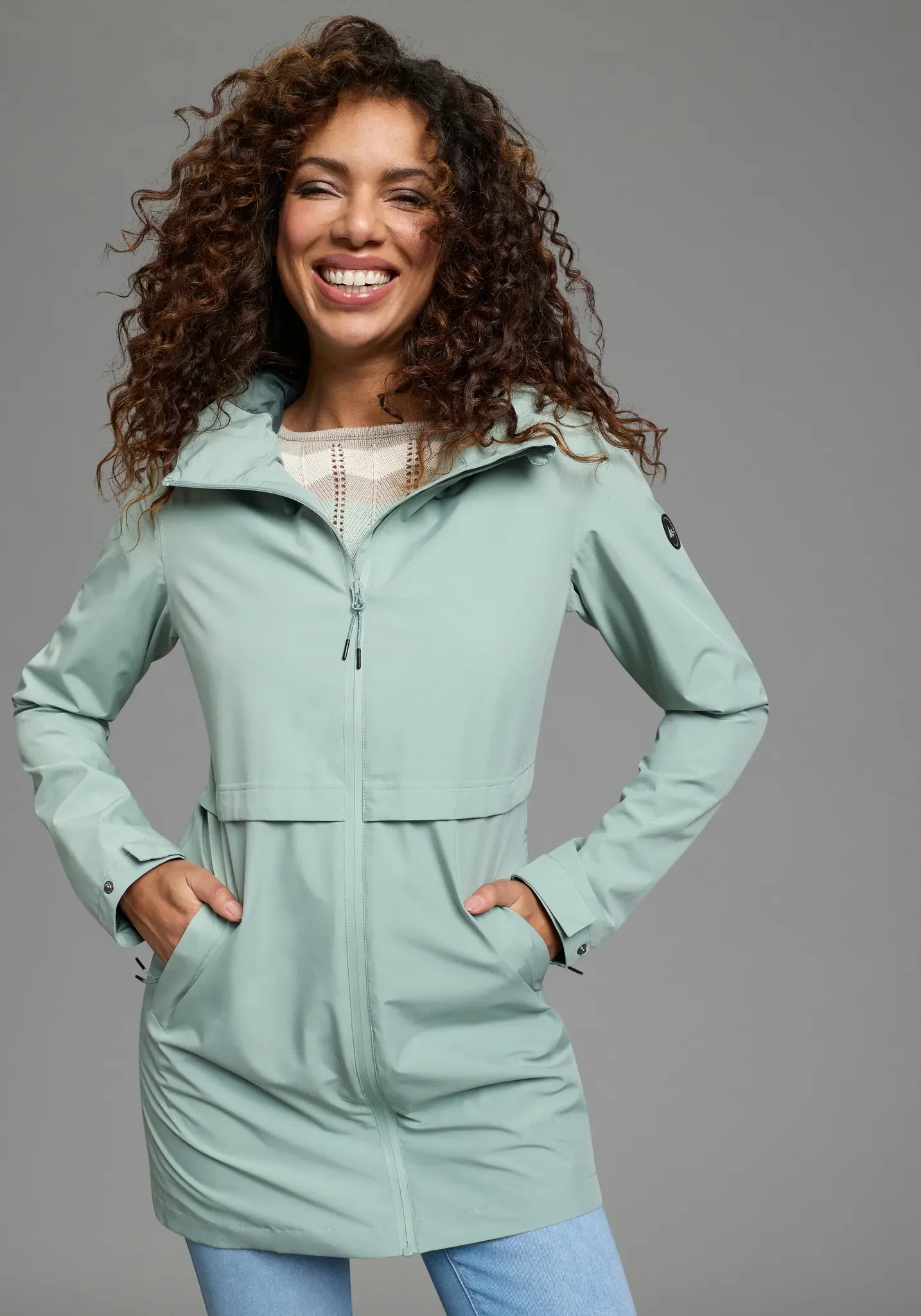 Funktionsjacke POLARINO, Damen, Gr. 46, hell, grün, Web, Obermaterial: 100% Polyester. Futter: 100% Polyester, unifarben, figurumspielend Po-bedeckend, Jacken Funktionsjacke, leicht, Wasserdicht, atmungsaktiv