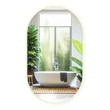 Tulup Ovaler Spiegel 46 x 80 cm Blaugrau