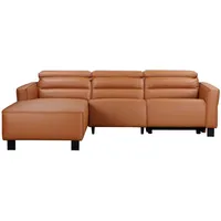 Places of Style Ecksofa »Carpari, L-Form, 263 cm, mit manueller o. elektrischer Relaxfunktion«, und USB/ Kopfteilverstellg braun