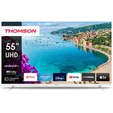 Thomson 55 Zoll (139 cm) UHD Fernseher Smart Android TV (WLAN, HDR, Triple Tuner DVB-C/S2/T2, Sprachsteuerung, YouTube) – 55UA5S13W-2023