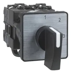 Schneider Electric K1F003MLH Strommesser-Umschalter, 3 Stromkreise, 90°, 12A, Schraubanschl.