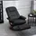 Homcom Relaxsessel Kunstleder 78 x 100 x 64 cm Schwarz mit Fußstütze