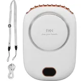 Wiederaufladbarer, Tragbarer Nackenventilator Mit Usb-anschluss – 3 Geschwindigkeitsstufen, Leise, Leicht Und Verstellbar, Weiß