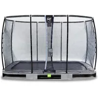 EXIT TOYS Elegant Premium Inground-Trampolin 244 x 427 cm inkl. Deluxe Sicherheitsnetz grau