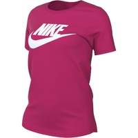 Nike Damen Kurzarm T-Shirt W NSW Tee Essntl ICN Ftra, Fireberry/White, S