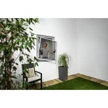 Primaster Fliegenschutz-Fenster slim 120 x 150 cm Weiß