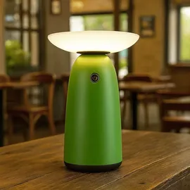 GLOBO Solarlampe Außenleuchte Tischlampe grün LED Gartenleuchte Touchdimmer Balkonlampe, Aluminium Kunststoff, 10w 500lm Warmweiß, Dxh 16 x 22,5 cm