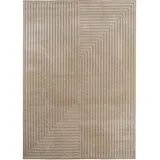 KADIMA DESIGN Küchenteppich, Skandinavischer 3D-Design Robust Waschbar Strapazierfähig Terrasse Garten Beige, 280x370 cm, – ENGADIN von Kadima Design