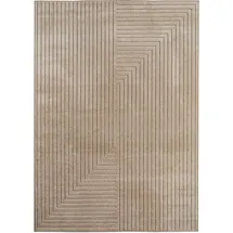 KADIMA DESIGN Küchenteppich, Skandinavischer 3D-Design Robust Waschbar Strapazierfähig Terrasse Garten Beige, 280x370 cm, – ENGADIN von Kadima Design