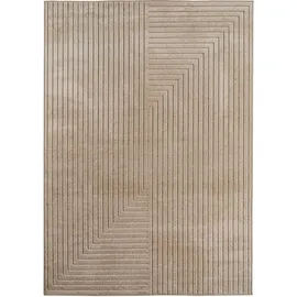 KADIMA DESIGN Küchenteppich, Skandinavischer 3D-Design Robust Waschbar Strapazierfähig Terrasse Garten Beige, 280x370 cm, – ENGADIN von Kadima Design