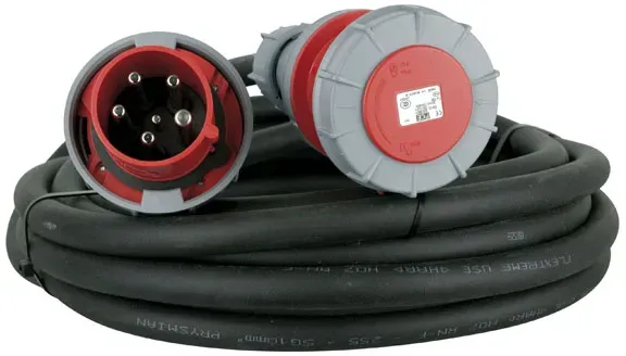 DAP Extension Cable - 3x 63 A/380 V 5x 10 mm2 10 m/5 x 10 mm2