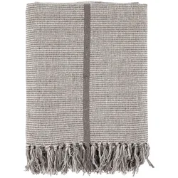 Chic Antique Aix Plaid aus Garnüberschuss, Streifen, 150 x 130 mokka