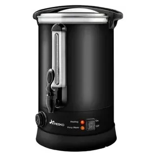 TRESKO Einkochautomat 1385-002, 1500 Watt, schwarz, Glühweinkocher, mit Zapfhahn, Edelstahl, 6,8 Liter