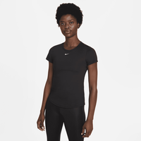 Nike Damen ONE DF SS SLIM TOP, BLACK/WHITE, S