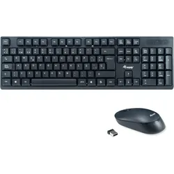 Equip Kabelloses Tastatur und Mausset, ES Layout (QWERTY), Volle Größe (100%), K