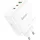 HOCO Wandladegerät 2 x Typ C + USB A QC PD 65W GaN N30 weiß - Ladegerät mit 3 Steckplätzen