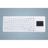 Active Key Kabellose desinfizierbare Hygiene-Tastatur mit Touchpad, vollversiegelt, weiß, USB, UK (AK-C4400F-GFUS-W/UK)