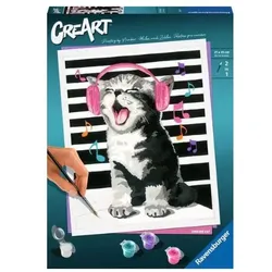 Ravensburger Beschäftigung - CreArt Singing Cat - Malen nach Zahlen für Erwachsene