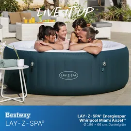 BESTWAY Lay-Z-Spa Miami AirJet 196 x 66 cm Dunkelgrün